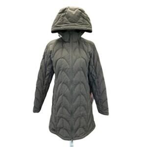 Outdoor‎ Research Grey Puffer Coat ,M, Long, Pink Interior Lining